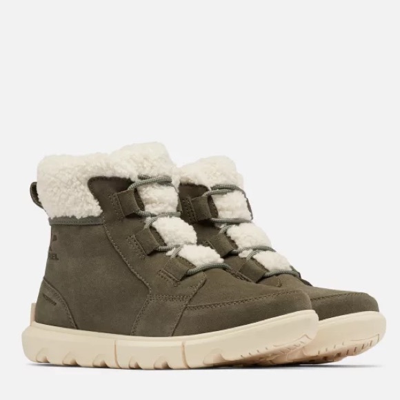 NIB Sorel EXPLORER NEXT™ CARNIVAL BOOT WP in Stone Green/Bleached Ceramic 7 1/2 - Picture 1 of 10